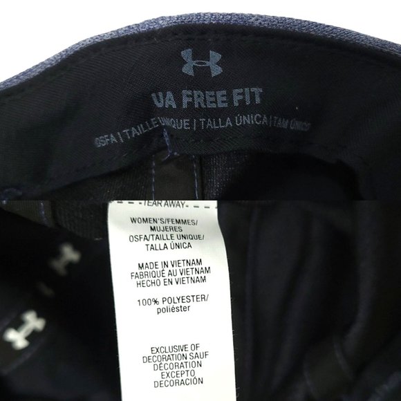 Under Armour Free Fit Tuck Strap Blue Cap Baseball Golf Running Tennis Hat - Picture 12 of 12